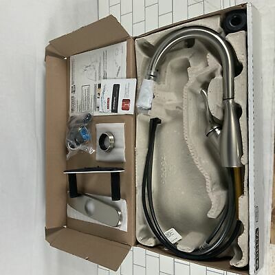 DELTA Leland Single-Handle Kitchen Sink Faucet , Stainless 9178-SP-DST (6922761928887)